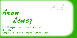 aron lencz business card